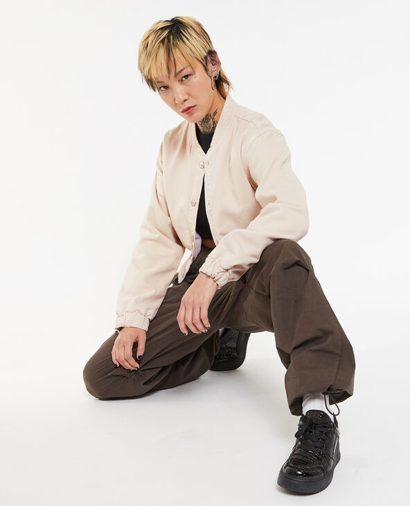 Bomber court en toile denim blanc - Pimkie
