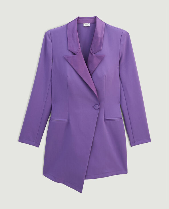 Combishort blazer col satin violet - Pimkie