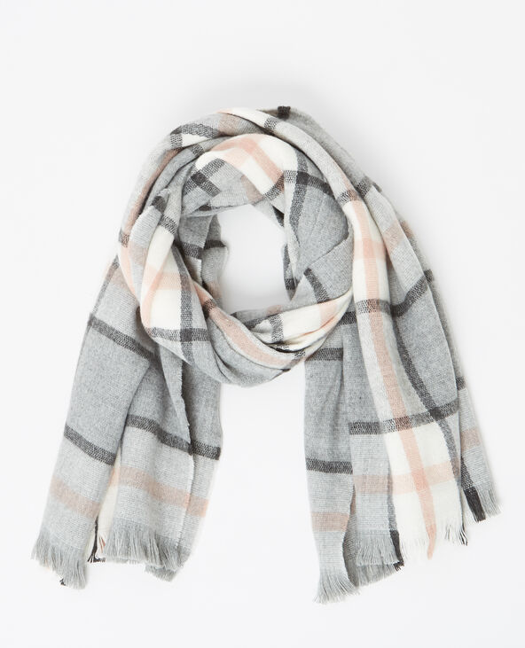 Echarpe plaid à carreaux beige - Pimkie