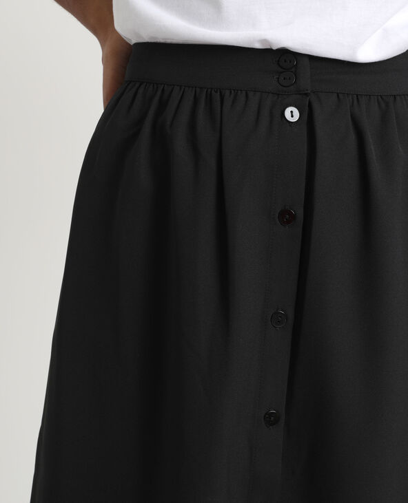 Jupe longue boutonnée noir - Pimkie