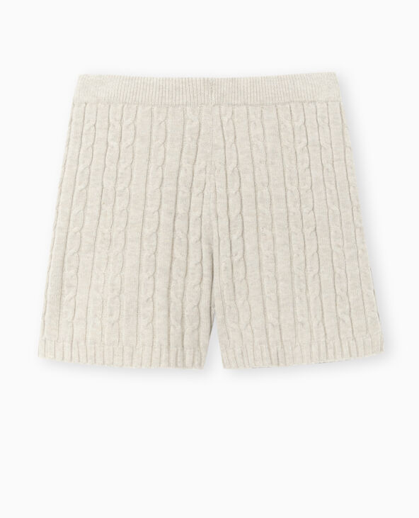 Short en maille torsadée beige - Pimkie
