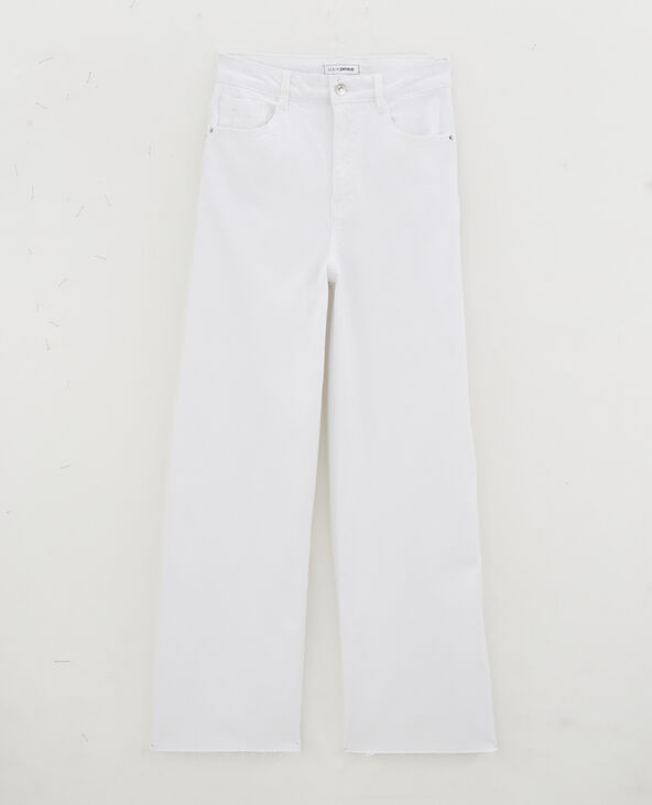 Jean wide taille haute blanc - Pimkie