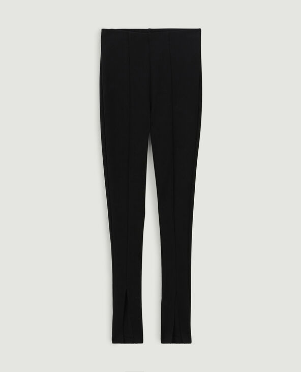 Jegging taille haute avec fentes devant noir - Pimkie