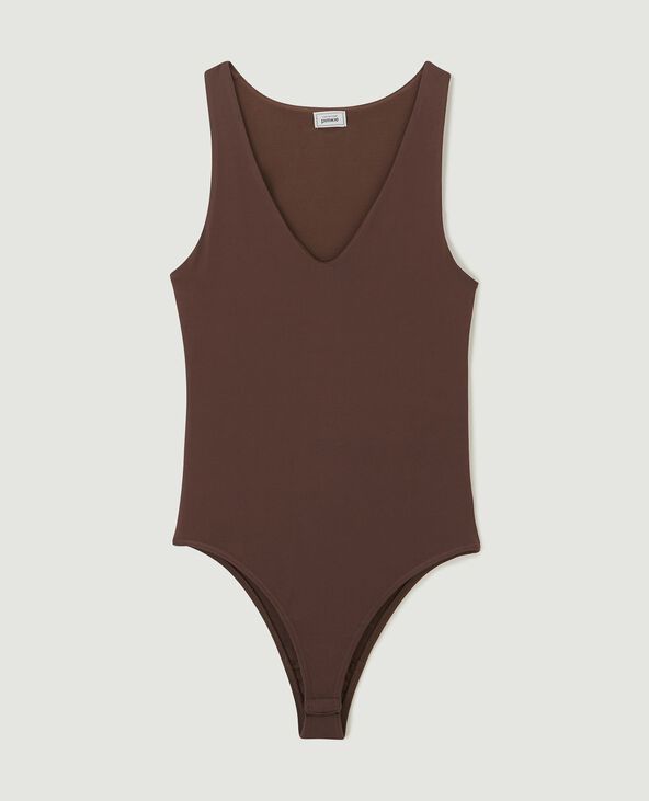 Body col V marron - Pimkie