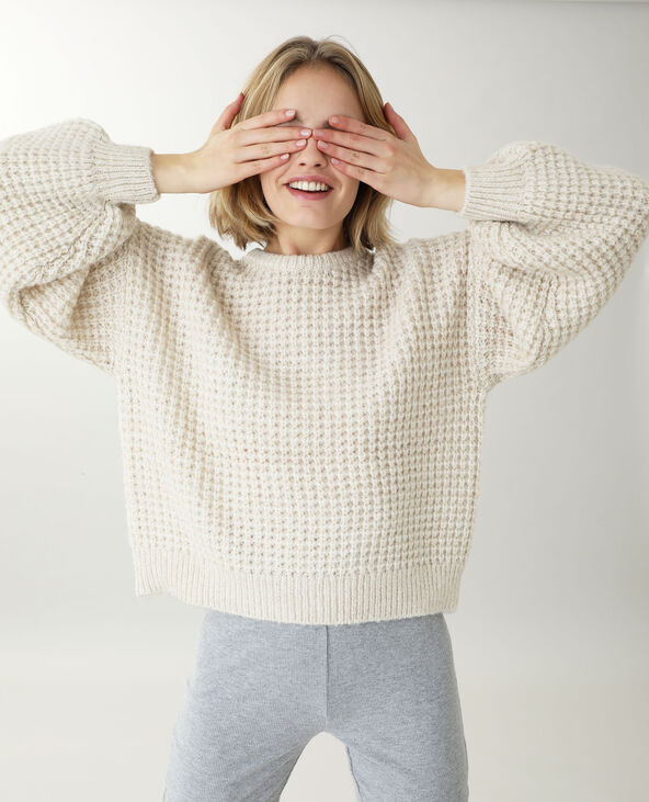 Pull grosse maille rose clair - Pimkie
