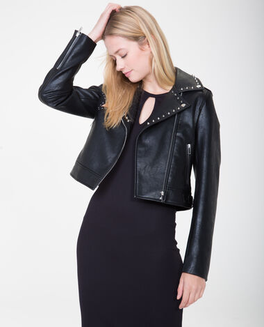 Veste perfecto à clous noir - Pimkie