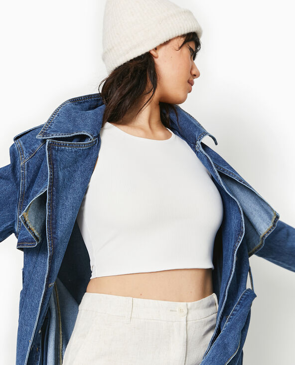 Trench long en jean bleu - Pimkie