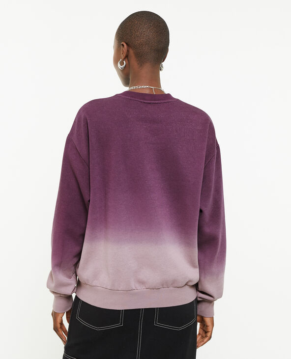 Sweat oversize dégradé et brodé violet - Pimkie