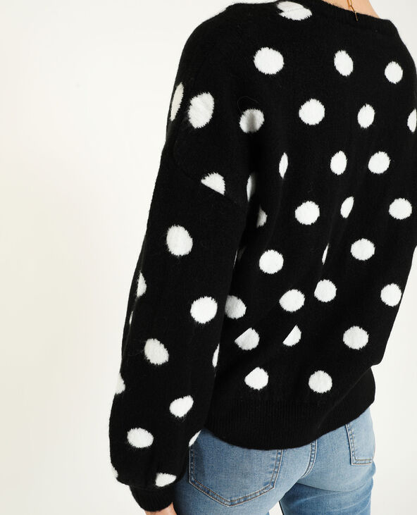 Pull à pois noir - Pimkie