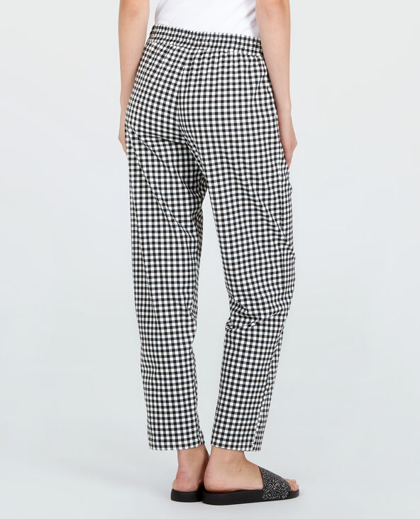 Pantalon homewear vichy noir - Pimkie