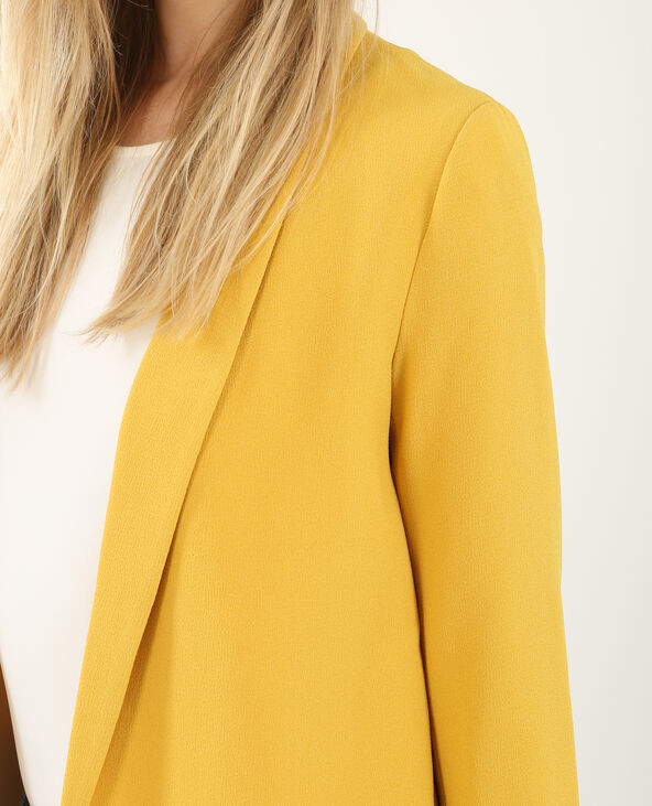Blazer en crêpe jaune ocre - Pimkie