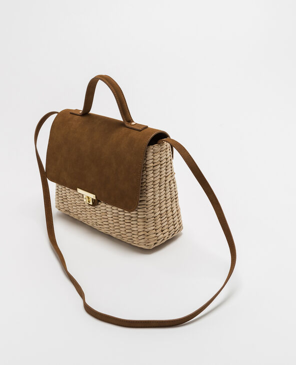 Sac cartable en paille beige - Pimkie