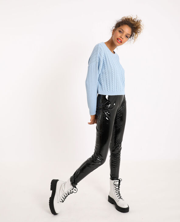 Pull torsadé bleu clair - Pimkie