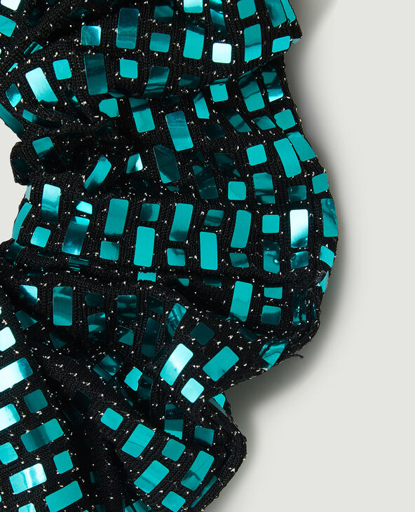Chouchou effet disco bleu turquoise - Pimkie