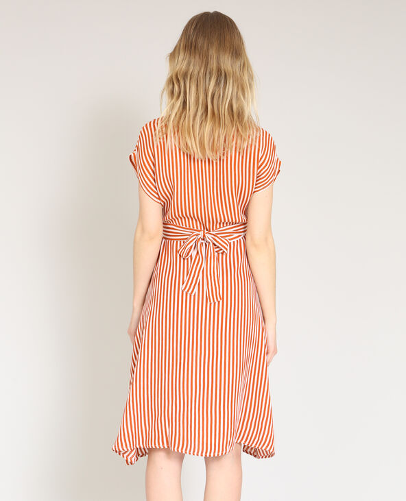 Robe midi ceinturée écru - Pimkie