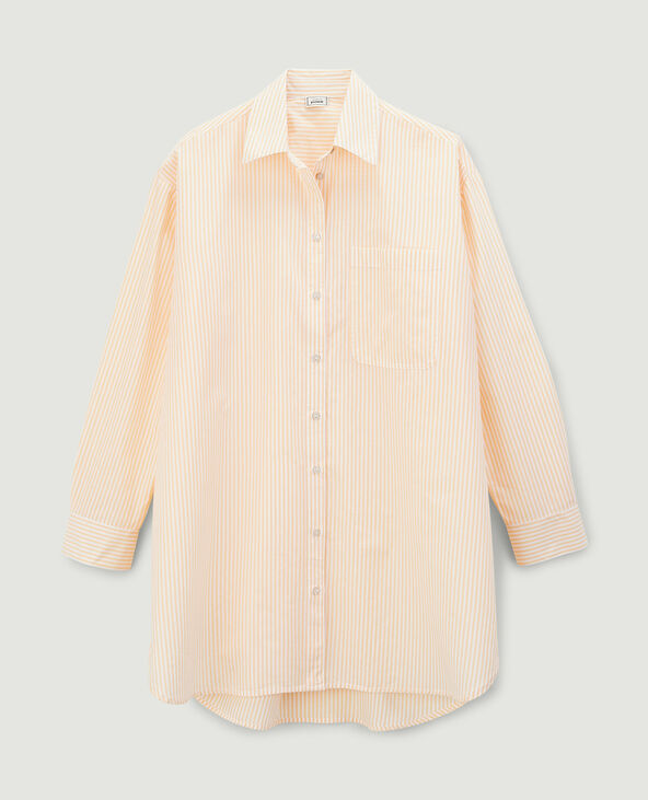 Chemise oversize rayée orange - Pimkie