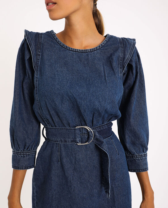 Robe en jean avec ceinture bleu - Pimkie