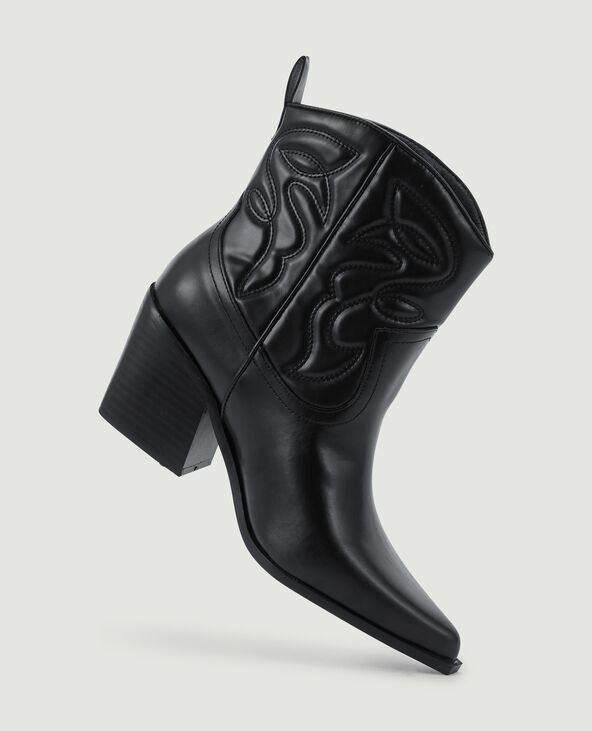 Boots santiags bouts pointus noir - Pimkie