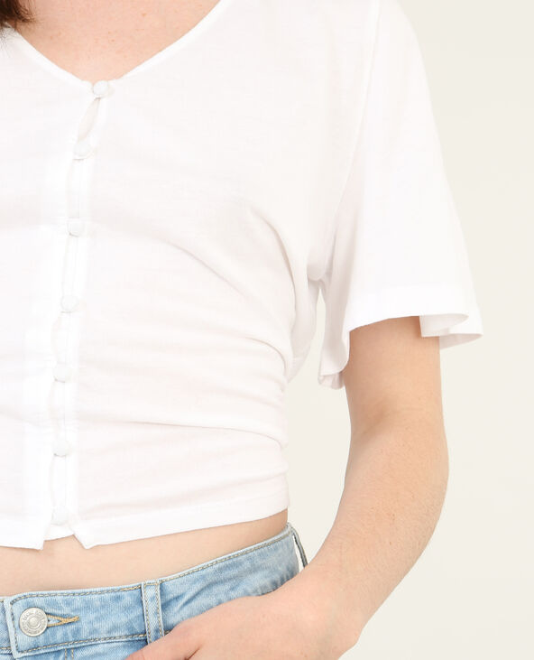 Top boutonné dos ouvert blanc - Pimkie