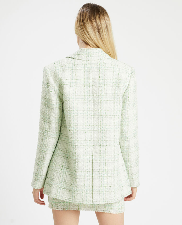 Veste blazer tweed blanc - Pimkie