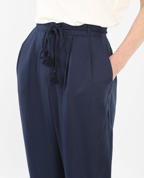 Pantalon fluide bleu marine - Pimkie