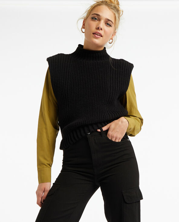 Pull maille best sale sans manche