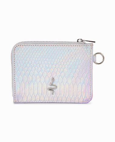Porte-monnaie effet serpent irisé argenté - Pimkie