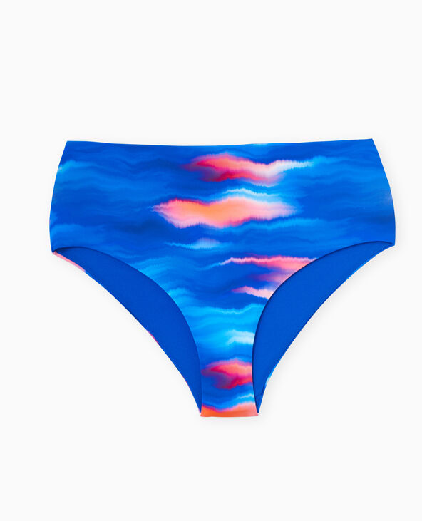 Bas de maillot de bain culotte haute bleu électrique - Pimkie