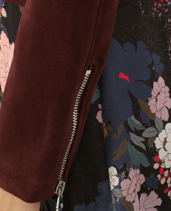 Blouson biker suédine violet - Pimkie