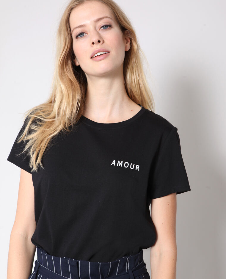 T-shirt amour noir - Pimkie