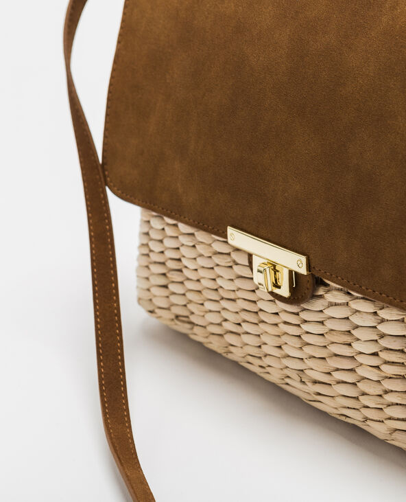 Sac cartable en paille beige - Pimkie