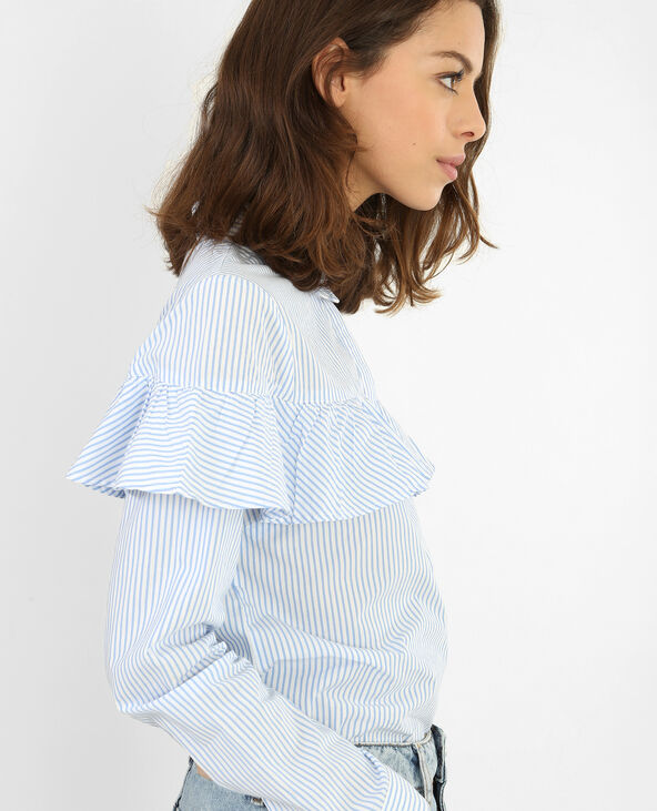 Chemise rayee a volant Pimkie