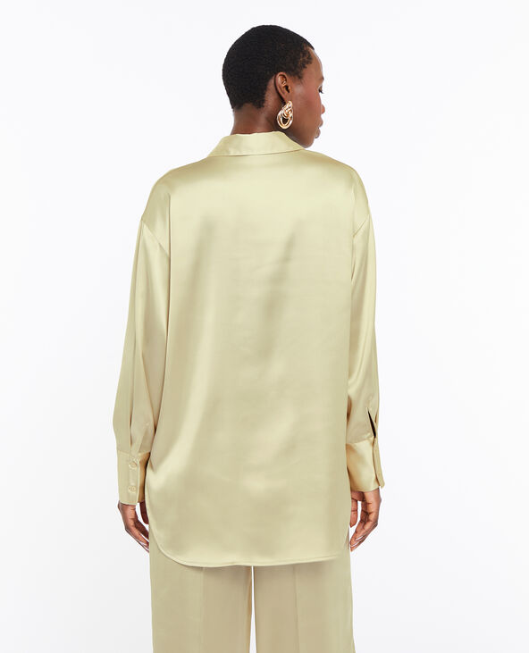 Chemise oversize en satin sable - Pimkie
