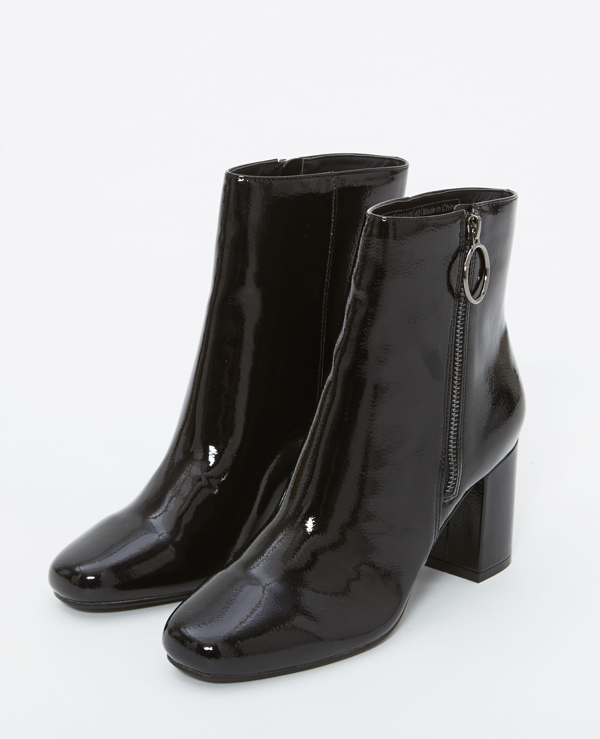 Bottines talons vernis outlet