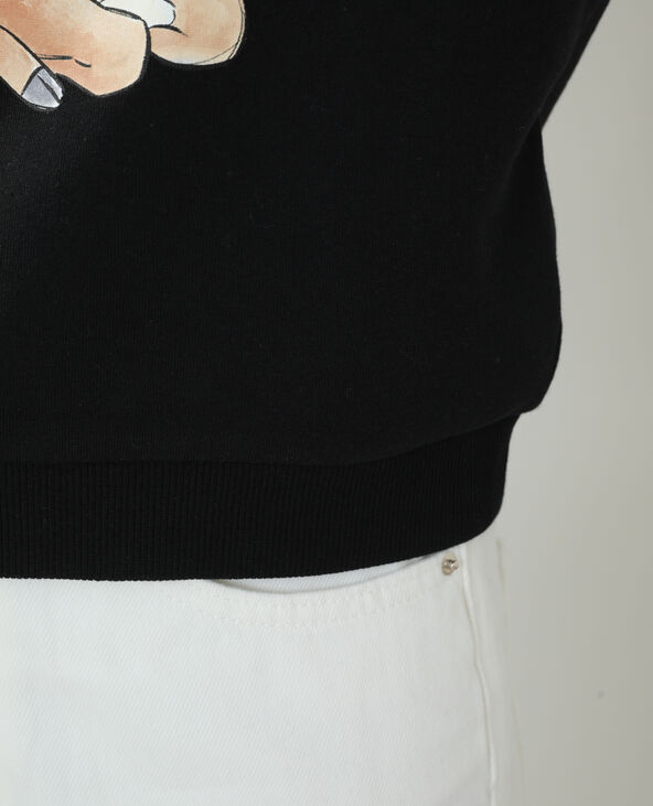 Sweat molleton Bambi noir - Pimkie