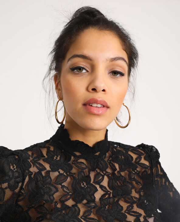 T-shirt en dentelle noir - Pimkie