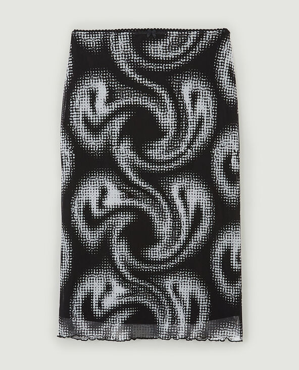 Jupe tube maille transparente noir - Pimkie
