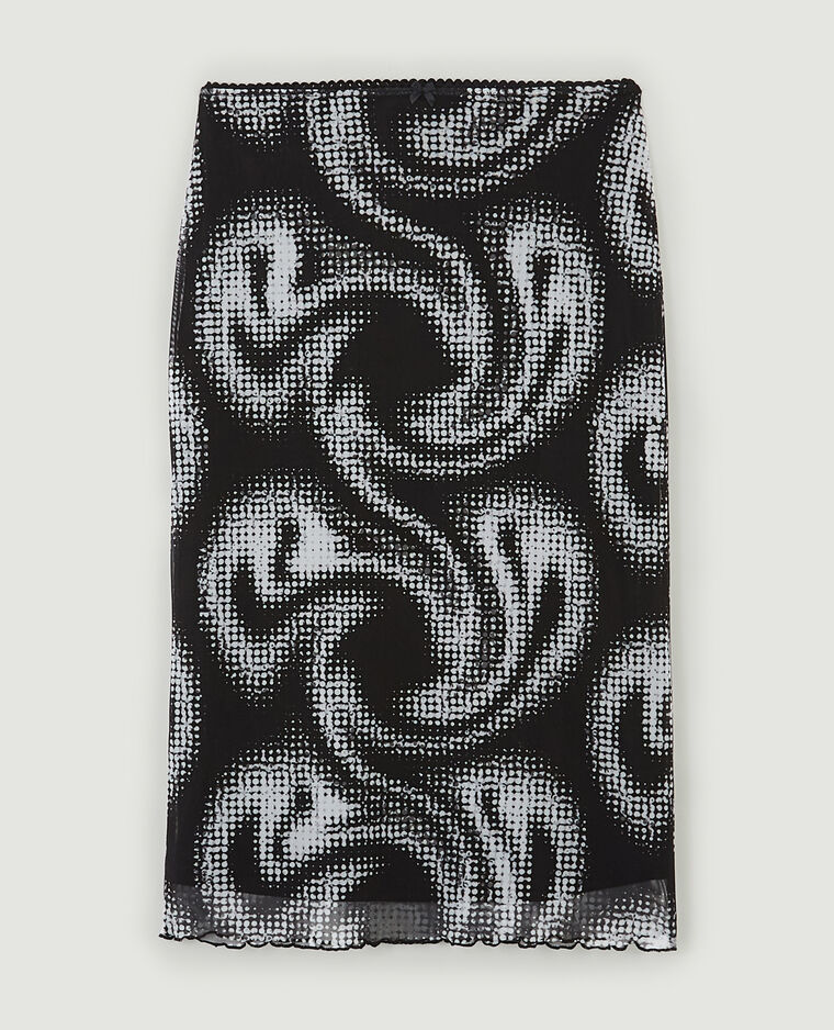 Jupe tube maille transparente noir - Pimkie