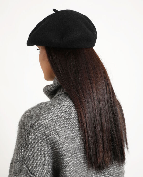 Béret en laine noir - Pimkie