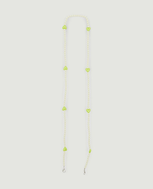 Bandoulière perles pour téléphone blanc - Pimkie