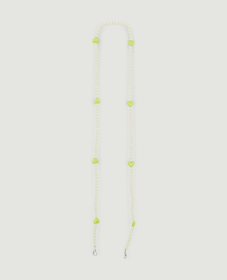 Bandoulière perles pour téléphone blanc - Pimkie