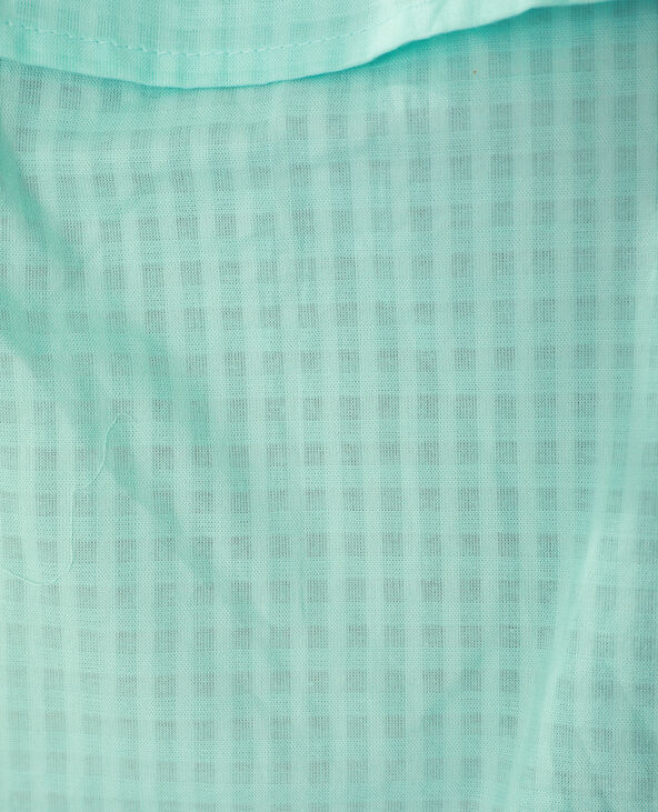 Top Vichy bleu turquoise - Pimkie