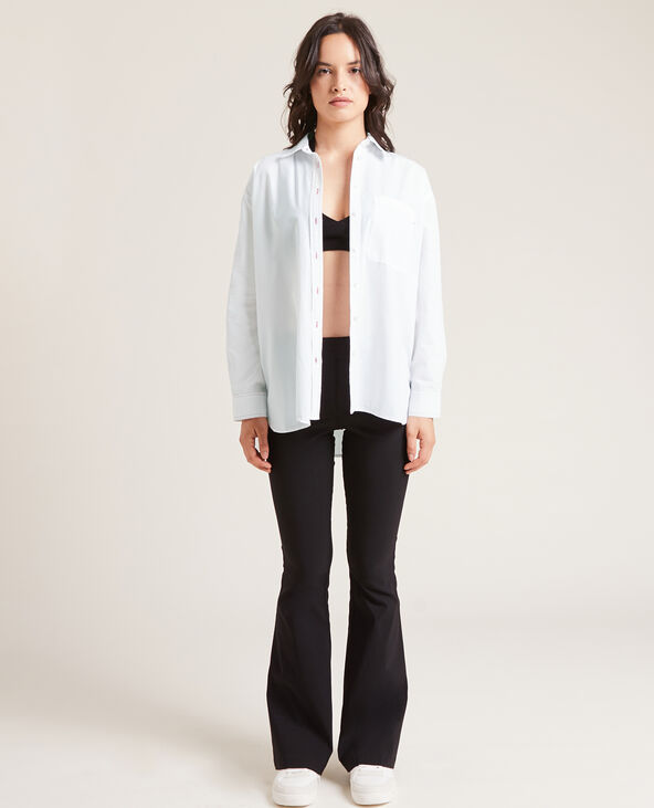 Chemise oversize manches longues blanc - Pimkie
