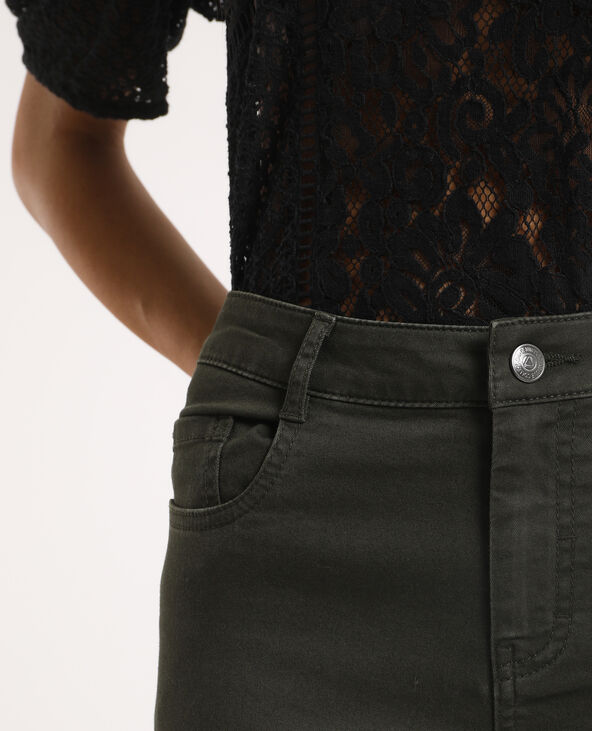 Skinny push up mid waist vert foncé - Pimkie
