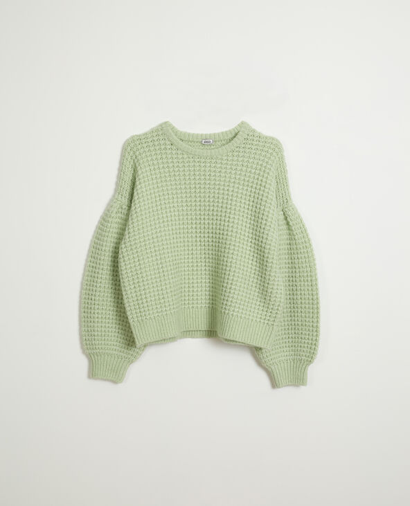 Pull grosse maille vert clair - Pimkie