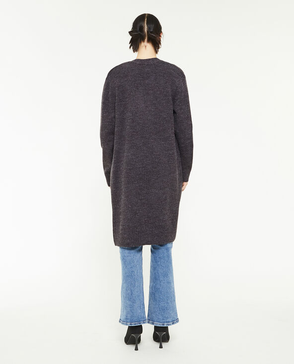 Gilet long avec poches gris chiné - Pimkie