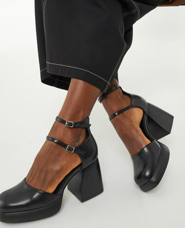 Babies semelles compensées double bride noir - Pimkie