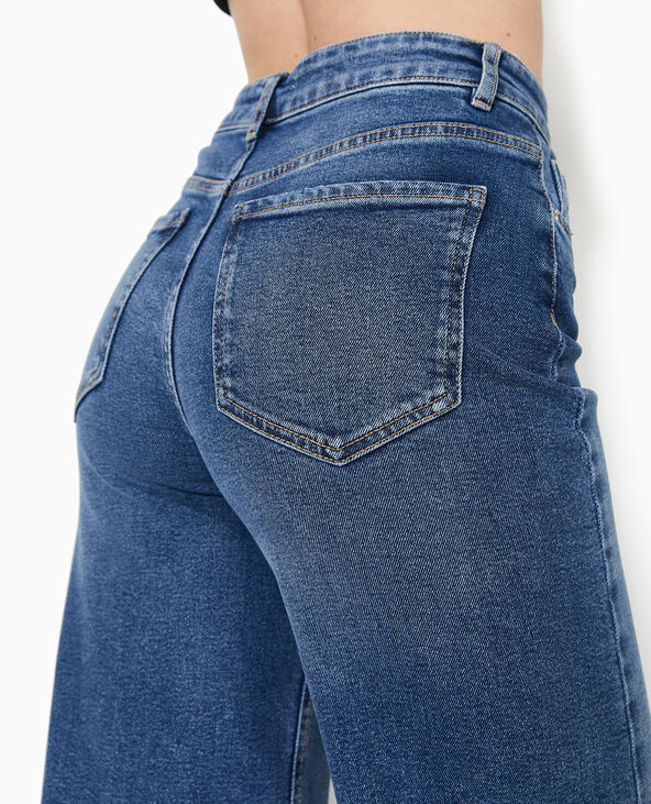 Jean wide taille haute stretch bleu - Pimkie