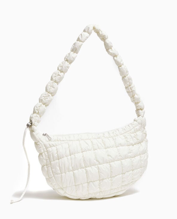 Sac besace en tissu matelassé écru - Pimkie