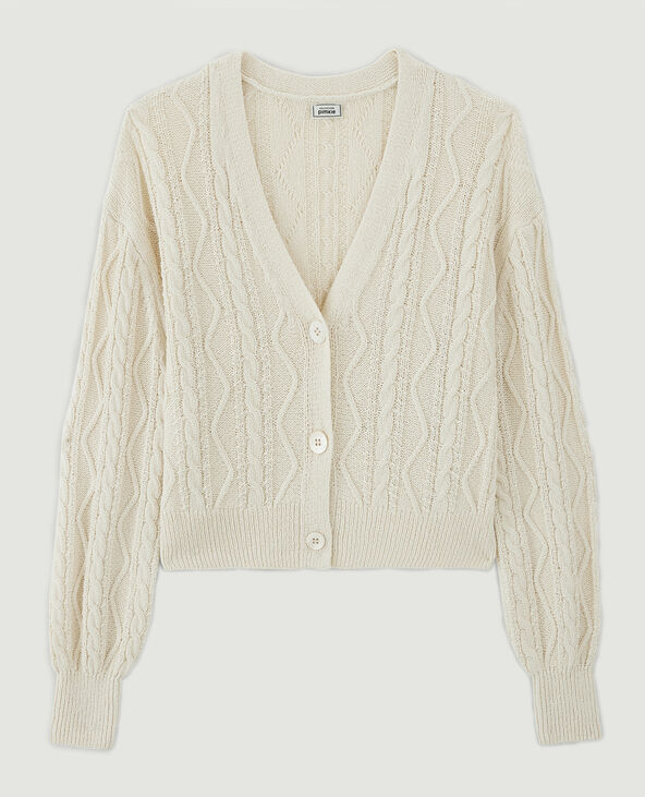 Gilet torsadé écru - Pimkie
